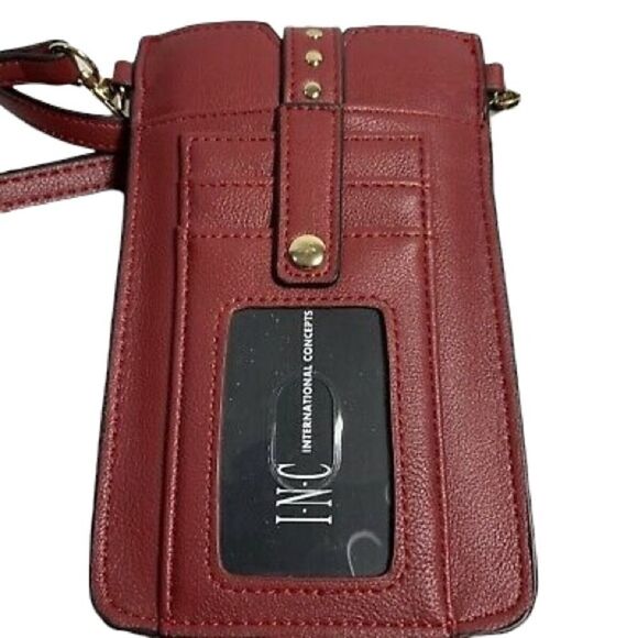 NWT I.N.C. International Concepts Ashlii Phone Wristlet Crossbody Crimson Color - Picture 1 of 7